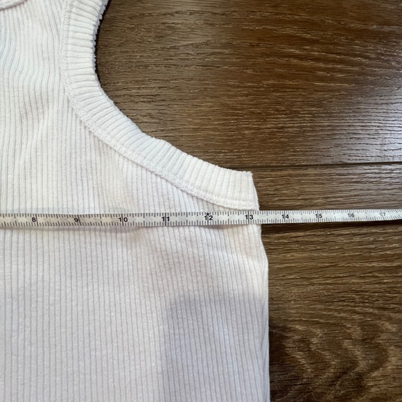 Articles of Society Women's Racerback Ribbed White Tank Top, Size M, NWT, Summer - Picture 4 of 8